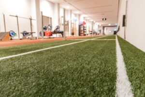 artificial turf in a commercial setting