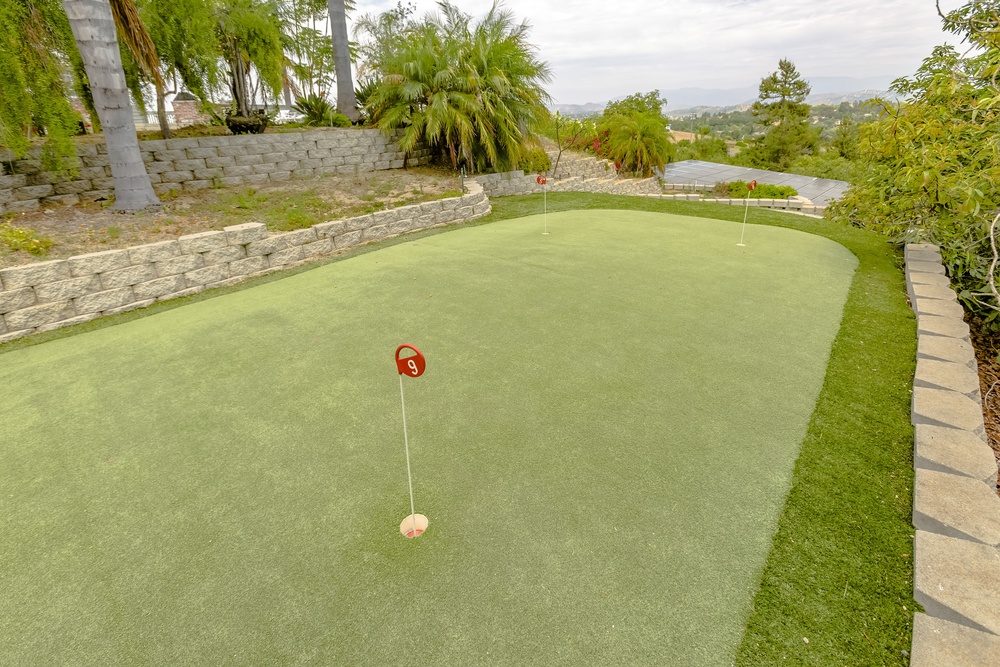 Backyard Putting Green at a Home